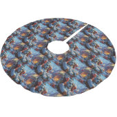 ダルマティアンドッグクリスマスフェスティバル ブラッシュドポリエステルツリースカート (アングル)