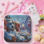 ダルマティアンドッグクリスマスフェスティバル ペーパープレート (パーティー)