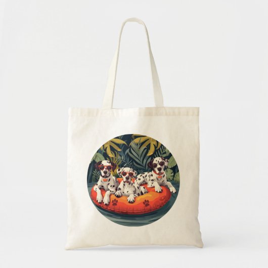 ダルマティアンドッグスサマーパイナップルプール浮き トートバッグ (正面)