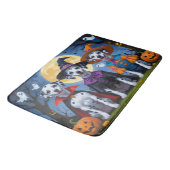 ダルマティアンドッグスパンプキンハロウィンおもしろい バスマット (アングル)