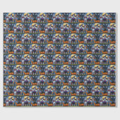 ダルマティアンドッグスパンプキンハロウィンおもしろい ラッピングペーパー (フラット)