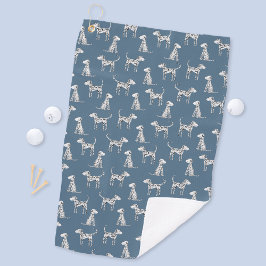 ダルマティアンドッグティール（緑がかった色）グリーン ゴルフタオル