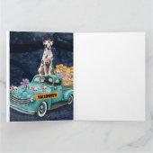 ダルマティアンドッグハロウィントラック怖い夜 カード (内部)