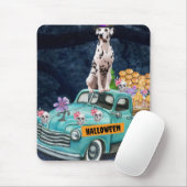 ダルマティアンドッグハロウィントラック怖い夜 マウスパッド (マウス)
