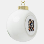 ダルマティアンドッグハロウィーン セラミックボールオーナメント (左)