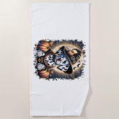 ダルマティアンドッグハロウィーン ビーチタオル (正面)