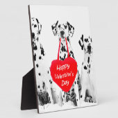 ダルマティアンドッグハートハッピーバレンタインデー フォトプラーク (側面)