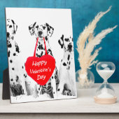 ダルマティアンドッグハートハッピーバレンタインデー フォトプラーク (側面)