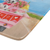 ダルマティアンドッグバレンタインズデイトラックハート カッティングボード (角)