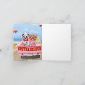 ダルマティアンドッグバレンタインズデイトラックハート カード (内部)