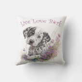 ダルマティアンドッグママフローラ クッション (裏面)