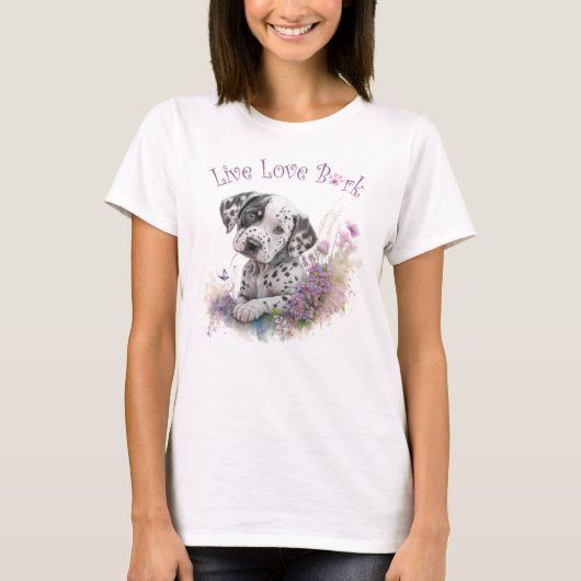 ダルマティアンドッグママフローラ Tシャツ (正面)