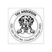 ダルマティアンドッグ差出人住所ファミリー ラバースタンプ (インプリント)