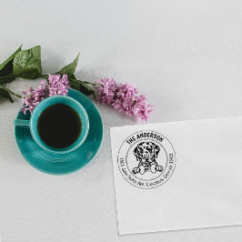 ダルマティアンドッグ差出人住所ファミリー ラバースタンプ