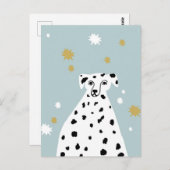 ダルマティアンドッグ抽象芸術イラストレーションアート ポストカード (正面/裏面)