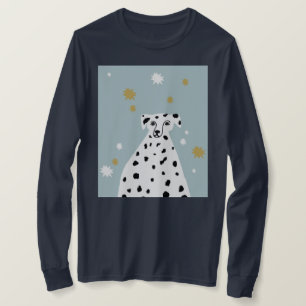 ダルマティアンドッグ抽象芸術イラストレーション Tシャツ