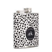 ダルマティアンドッグ抽象芸術パターンモノグラム フラスク (右)