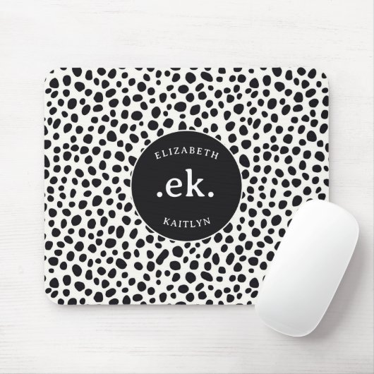 ダルマティアンドッグ抽象芸術パターンモノグラム マウスパッド (マウス)