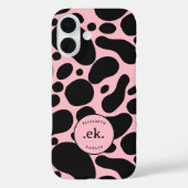 ダルマティアンドッグ抽象芸術パターン赤面ピンクモノグラム Case-Mate iPhoneケース (裏面)