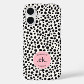 ダルマティアンドッグ抽象芸術パターン赤面ピンクモノグラム Case-Mate iPhoneケース (裏面)