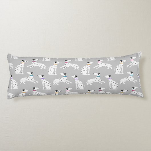 ダルマティアンドッグ水玉模様動物の水彩キッズ ボディピロー (裏面)