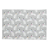 ダルマティアンドッグ水玉模様動物の水彩キッズ 枕カバー (裏面)