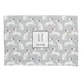 ダルマティアンドッグ水玉模様動物の水彩キッズ 枕カバー (正面)