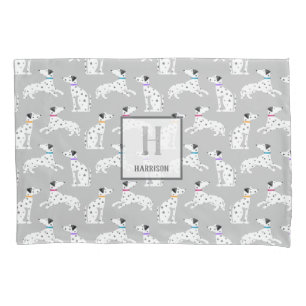 ダルマティアンドッグ水玉模様動物の水彩キッズ 枕カバー