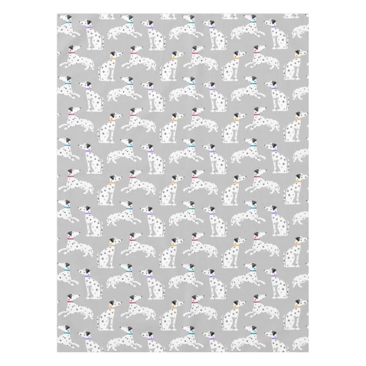 ダルマティアンドッグ水玉模様動物水彩 テーブルクロス (正面)