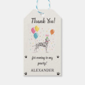 ダルマティアンドッグ誕生日サンキューオファーギフトラベル ギフトタグ (正面)