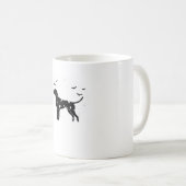 ダルマティアンドッグ – ハロウィンムーンシルエットクラシック コーヒーマグカップ (正面右)
