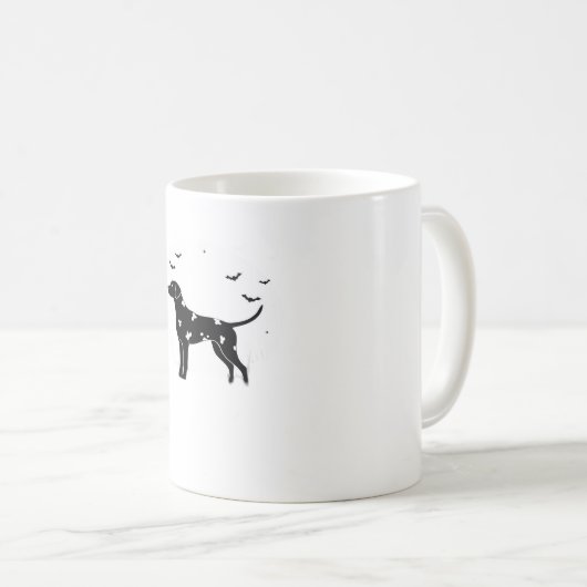 ダルマティアンドッグ – ハロウィンムーンシルエットクラシック コーヒーマグカップ (正面右)