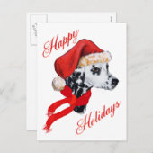 ダルマティアンハッピーホリデー シーズンポストカード (正面/裏面)