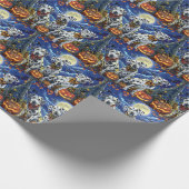 ダルマティアンハロウィン不気味ー ラッピングペーパー (角)