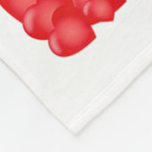 ダルマティアンバレンタインデー衣装ハートドッグラバー フリースブランケット (角)