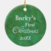 ダルマティアンパピー初めてのクリスマス セラミックオーナメント (裏面)