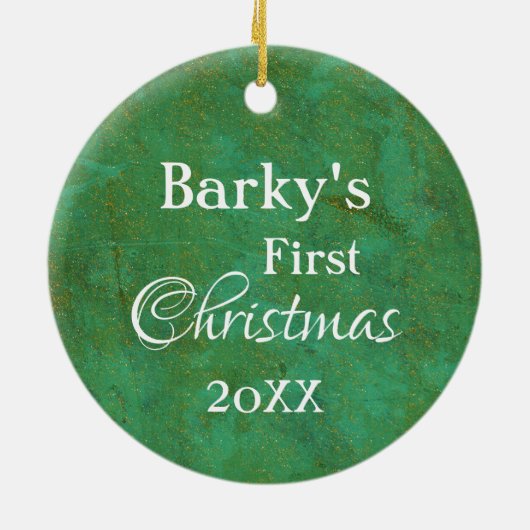 ダルマティアンパピー初めてのクリスマス セラミックオーナメント (裏面)