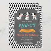 ダルマティアンパーティの招待状 招待状 (正面/裏面)