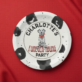 ダルマティアンフーリーバーヤング1stバースデーパウィティ ペーパープレート