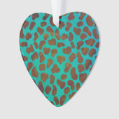 ダルマティアンブラウンティール（緑がかった色）プリント オーナメント (正面)