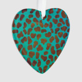 ダルマティアンブラウンティール（緑がかった色）プリント オーナメント (正面)