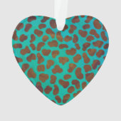 ダルマティアンブラウンティール（緑がかった色）プリント オーナメント (裏面)