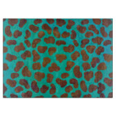 ダルマティアンブラウンティール（緑がかった色）プリント カッティングボード (正面)