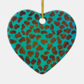 ダルマティアンブラウンティール(緑がかった色)プリント セラミックオーナメント (正面)