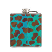 ダルマティアンブラウンティール（緑がかった色）プリント フラスク (裏面)