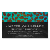 ダルマティアンブラウンティール(緑がかった色)プリント マグネット名刺 (正面)