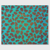 ダルマティアンブラウンティール（緑がかった色）プリント ラッピングペーパー (フラット)