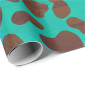 ダルマティアンブラウンティール（緑がかった色）プリント ラッピングペーパー (ロールコーナー)