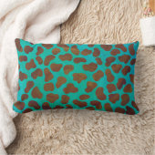 ダルマティアンブラウンティール(緑がかった色)プリント ランバークッション (ブランケット)
