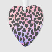 ダルマティアンブラックアンドピンクプリント オーナメント (正面)